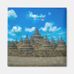 Borobudur, Indonesia - Ancient Buddhist Temple Magnet