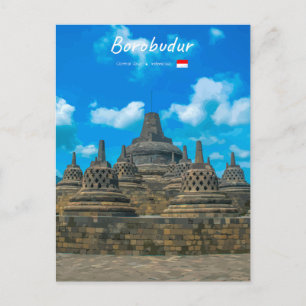 Borobudur, Indonesia - Ancient Buddhist Temple Postcard
