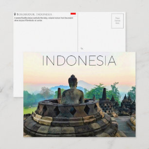 Borobudur, Indonesia Travel Postcard