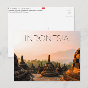 Borobudur, Indonesia Travel Postcard