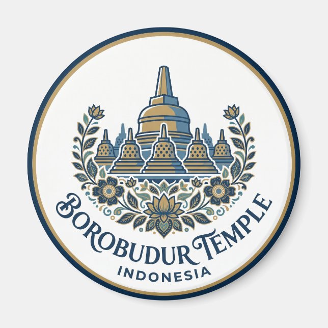 Borobudur Temple Indonesia Magnet (Front)