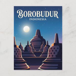 Borobudur Temple Indonesia Postcard