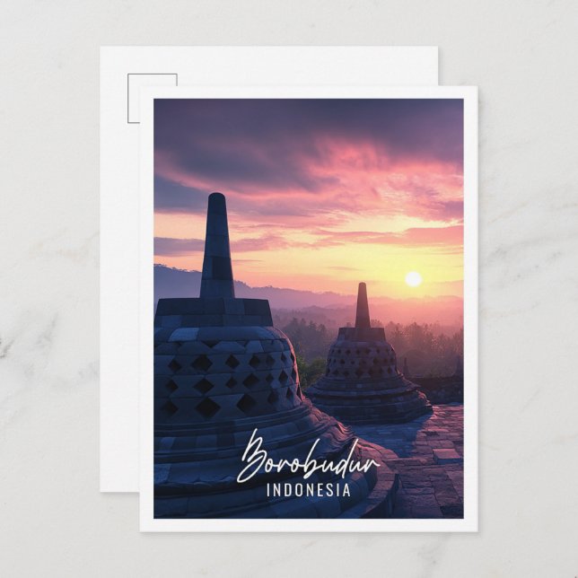 Borobudur Temple Indonesia Postcard (Front/Back)