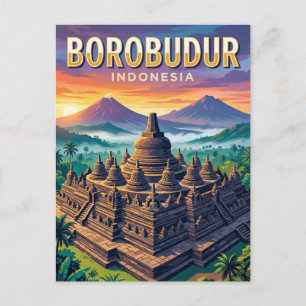 Borobudur Temple Indonesia Postcard