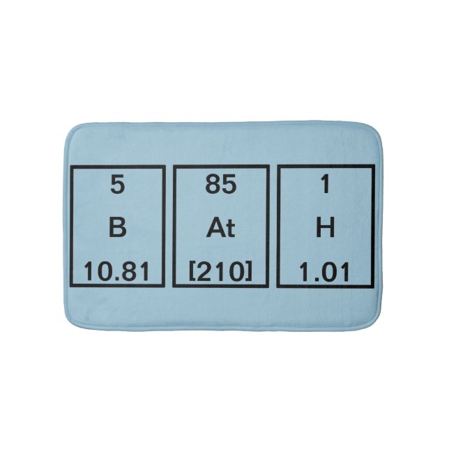 Boron Astatine Hydrogen (BAtH) Bath Mat (Front)