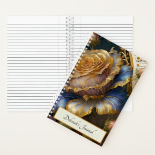 Boroque flowers personalised notebook