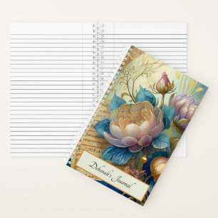 Boroque flowers  personalised notebook