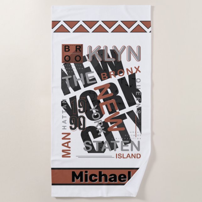 Borough Blend: New York Legacy Beach Towel (Front)