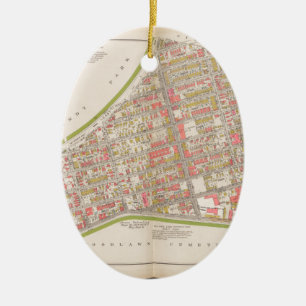 Borough of the Bronx map Ceramic Ornament