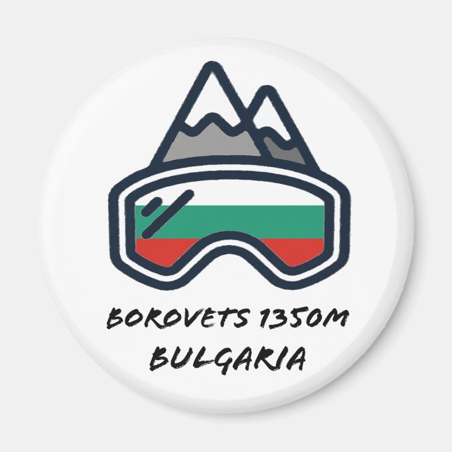 Borovets Ski Snowboard Resort Magnet (Front)