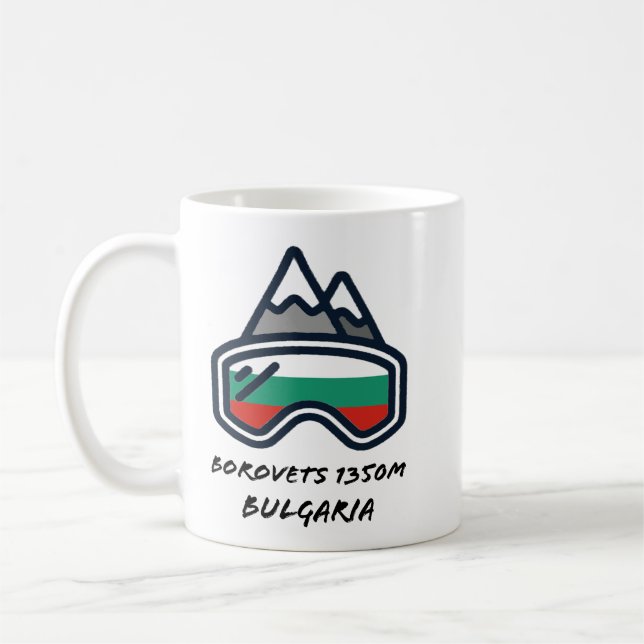 Borovets Ski Snowboard Resort Mug (Left)