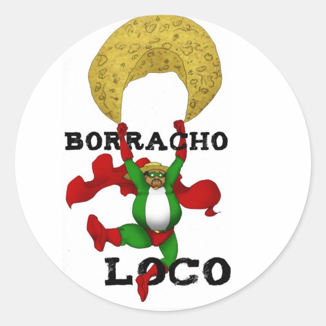 Borracho Loco Sticker (Front)