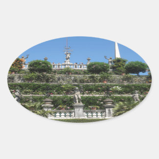 Borromeo Palace in Stresa, Italy Oval Sticker