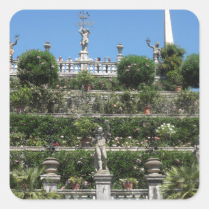 Borromeo Palace in Stresa,Italy Square Sticker