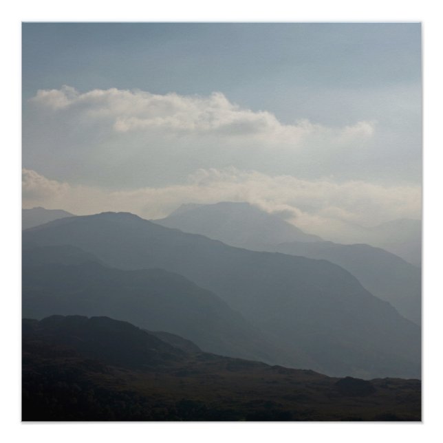Borrowdale from Wallacrag Keswick Lake District Poster (Front)