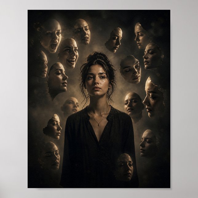 Borrowed Faces Poster (Front)