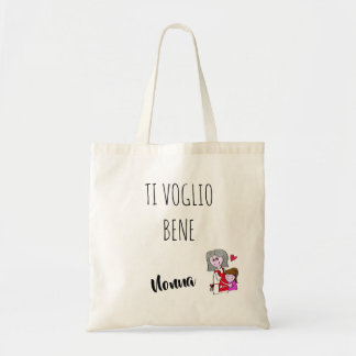 Borsa Ti voglio bene Nonna femminuccia Tote Bag