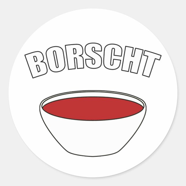 Borscht Classic Round Sticker (Front)