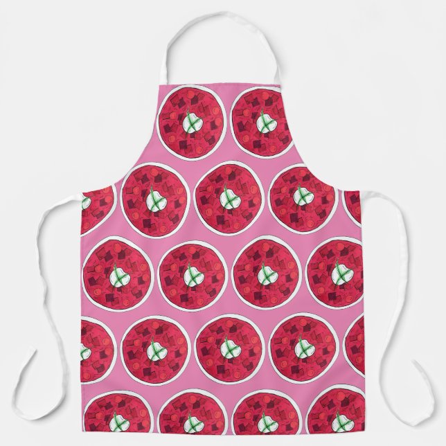 Borscht Eastern European Red Beet Beetroot Soup Apron (Front)