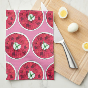 Borscht Eastern European Red Beet Beetroot Soup Tea Towel