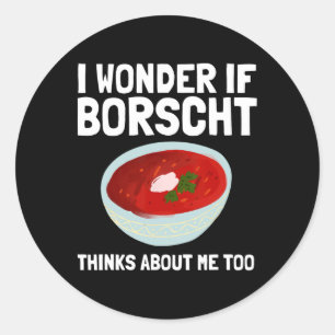 Borschtsch Beetroot Ukrainian Borscht 2  Classic Round Sticker