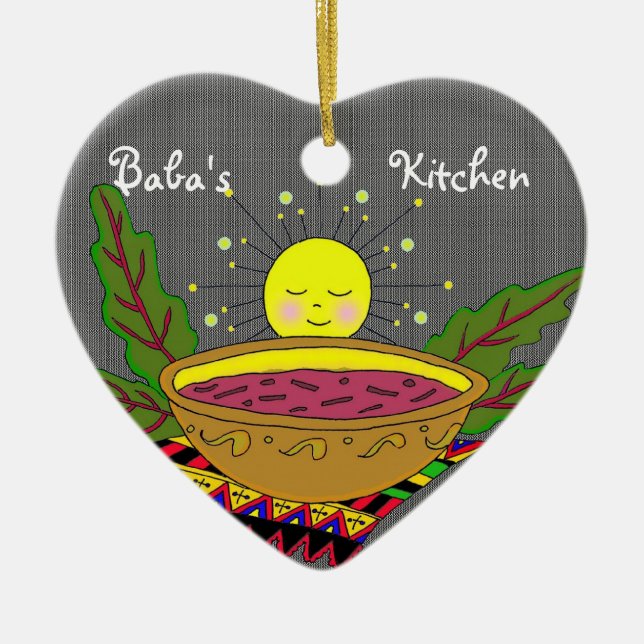 Borshch Power for Baba's Kitchen Ceramic Ornament (Front)