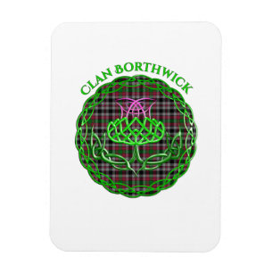 Borthwick Scottish Tartan Celtic Thistle Magnet