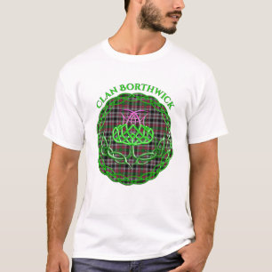 Borthwick Scottish Tartan Celtic Thistle T-Shirt