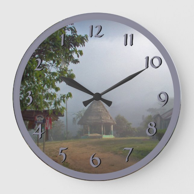 Boruca - Costa Rica Remote Village Backward Clock (Front)