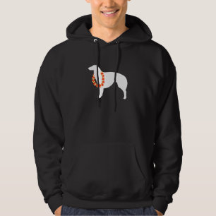 Borzoi Aloha Hawaiian Lei Dog Hoodie