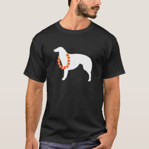 Borzoi Aloha Hawaiian Lei Dog T-Shirt