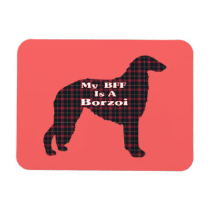 Borzoi BFF Magnet