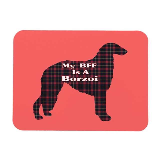 Borzoi BFF Magnet (Horizontal)