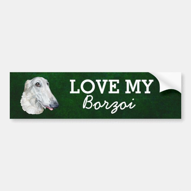 Borzoi Bumper Sticker (Front)