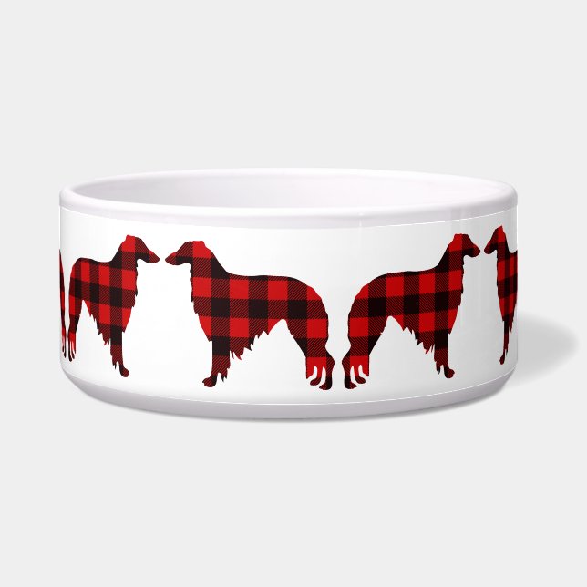 Borzoi Ceramic Pet Bowl (Front)