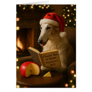 Borzoi 'Cheese Tax' Christmas card
