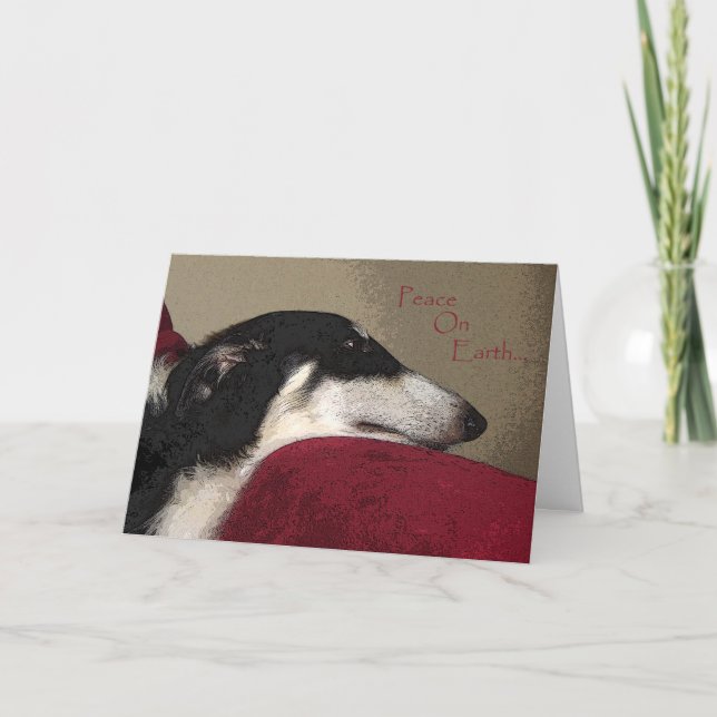 BORZOI CHRISTMAS CARD (Front)