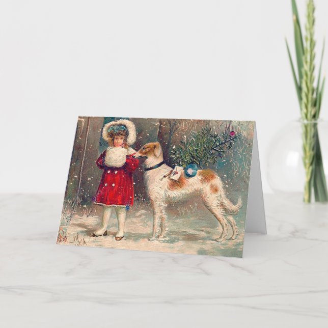 Borzoi Christmas Card (Front)