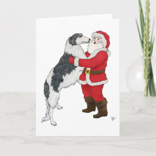 Borzoi Christmas Greeting Holiday Card