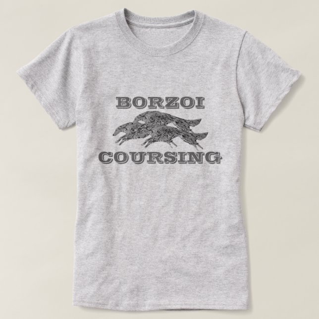 Borzoi Coursing Tee Shirt (Design Front)