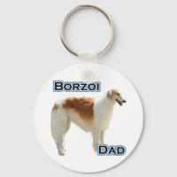 Borzoi Dad 4 - Keychain