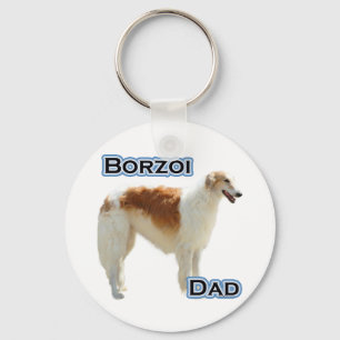 Borzoi Dad 4 - Keychain