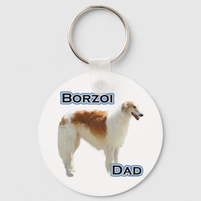 Borzoi Dad 4 - Keychain (Front)