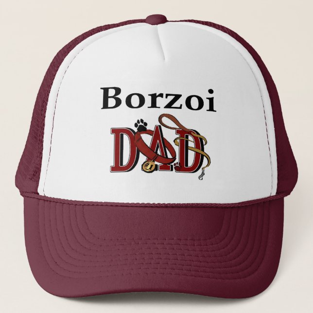 Borzoi Dad Gifts Trucker Hat (Front)
