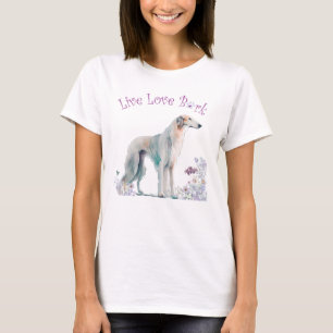 Borzoi Dog Mum Floral T-Shirt