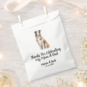Borzoi Dog Pet Cocktail Wedding  Favour Bag