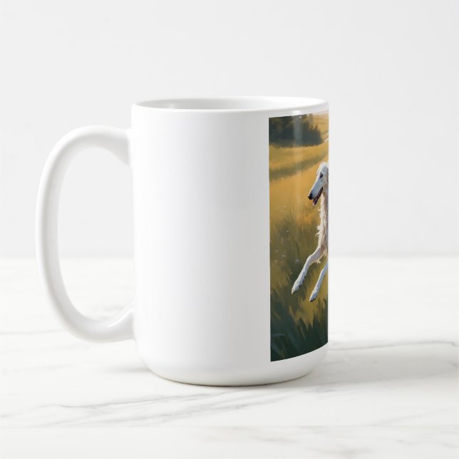 Borzoi Elegant Breed Coffee Mug (Left)