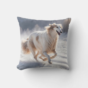 Borzoi Elegant Breed Throw Pillow