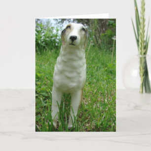 Borzoi Figurine Card
