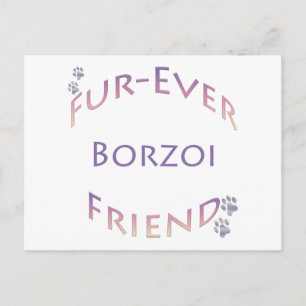 Borzoi Furever Postcard